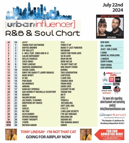 Image: R&B Chart: Jul 22nd 2024