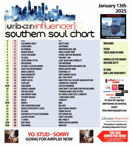 Image: Southern Soul Chart: Jan 13th 2025