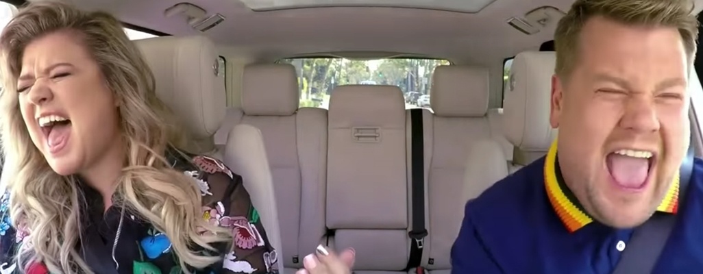 Image: Kelly Clarkson Jam Sessions with James Corden In Latest "Carpool Karaoke" Episode