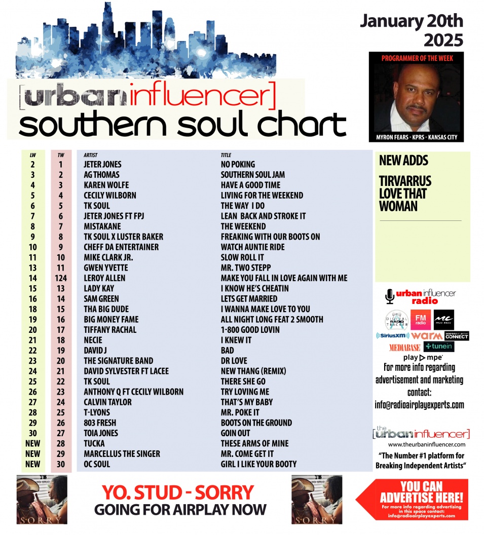 Image: Southern Soul Chart: Jan 21st 2025